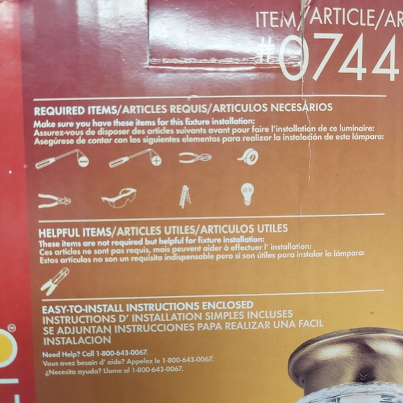 Porfolio Flushmount Ceiling Light Fixture Acorn Shape Hobnail Glass Gold Base - Picture 11 of 12